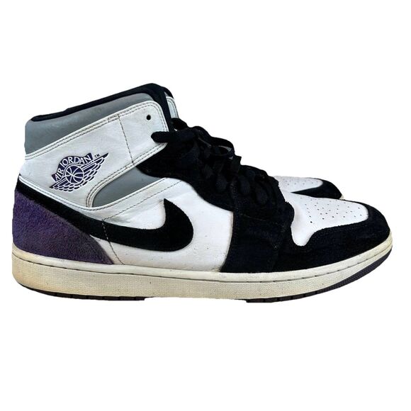 Jordan Other - Nike Air Jordan1 Mid SE Court Sneakers Black White Size 13 852542-105 OG Retro